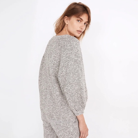 Madewell - Telluride Pullover Sweater - Marled Storm - Picture 2 of 11